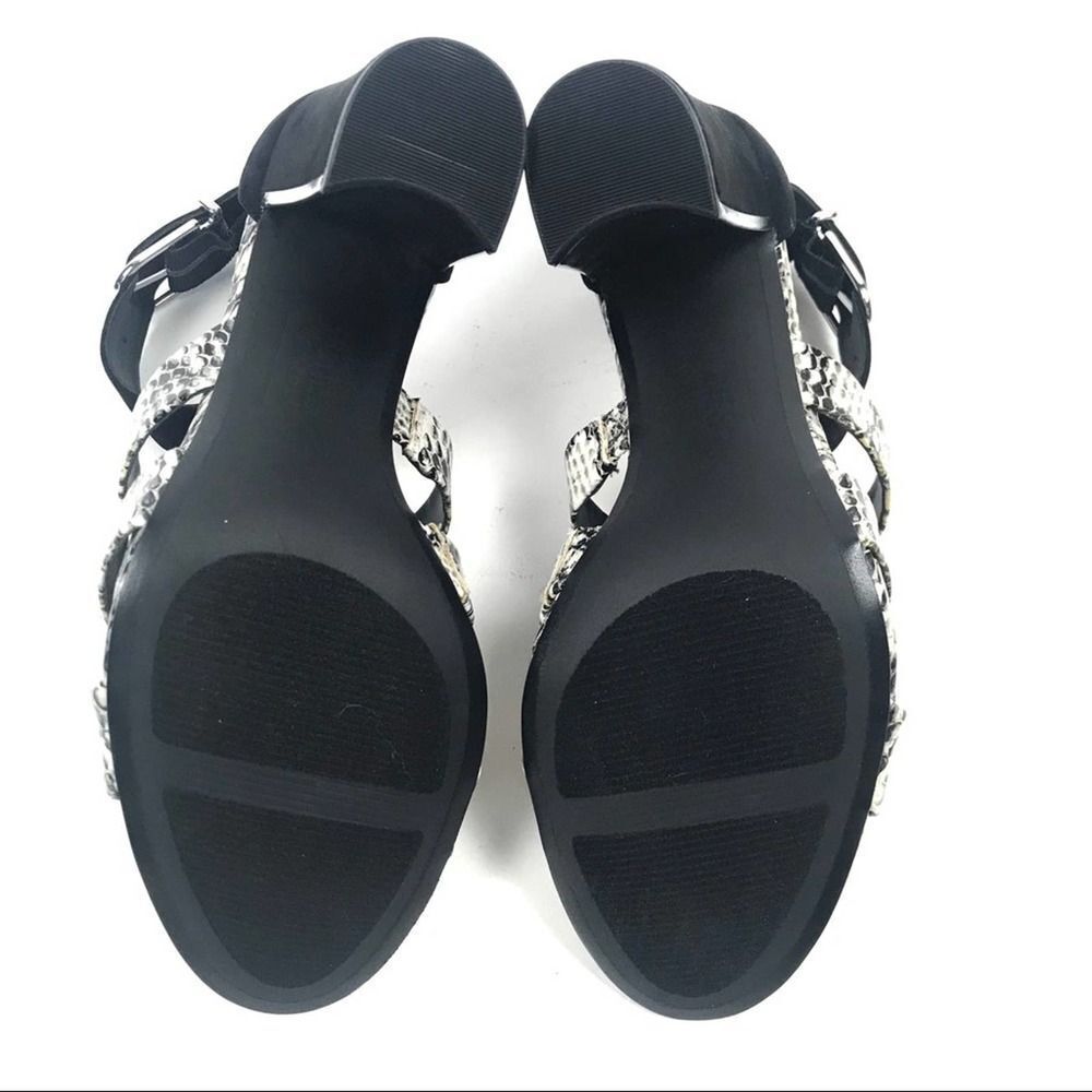 COPY - Jones New York Jesse Snakeskin Suede Block Heels NWT Ankle Strap Sandal … - Picture 4 of 6